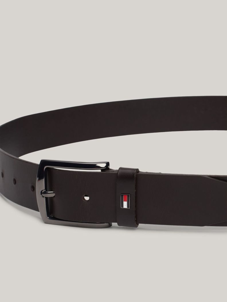 Cinturón Denton De Cuero Con Logo Negro Tommy Hilfiger-2
