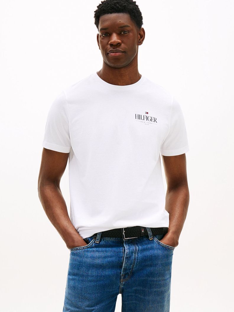 Polera Stack Logo Regular Fit Blanco XS