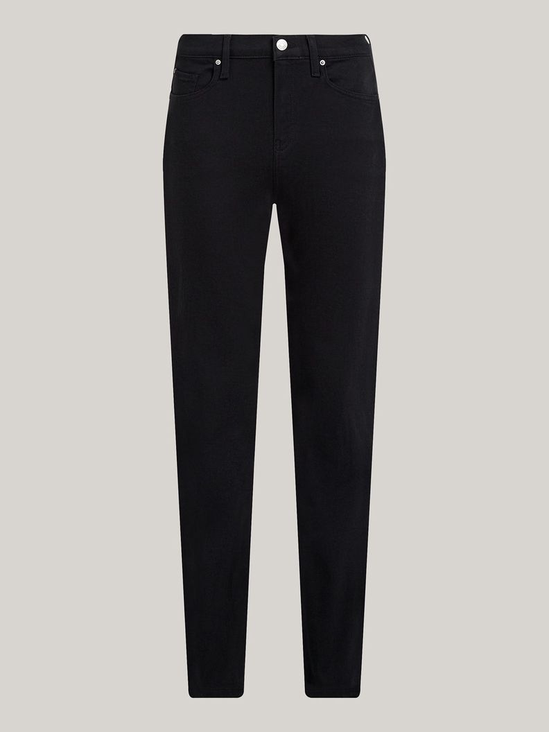 Jeans Straight Fit Talle Medio Negro Tommy Hilfiger-4