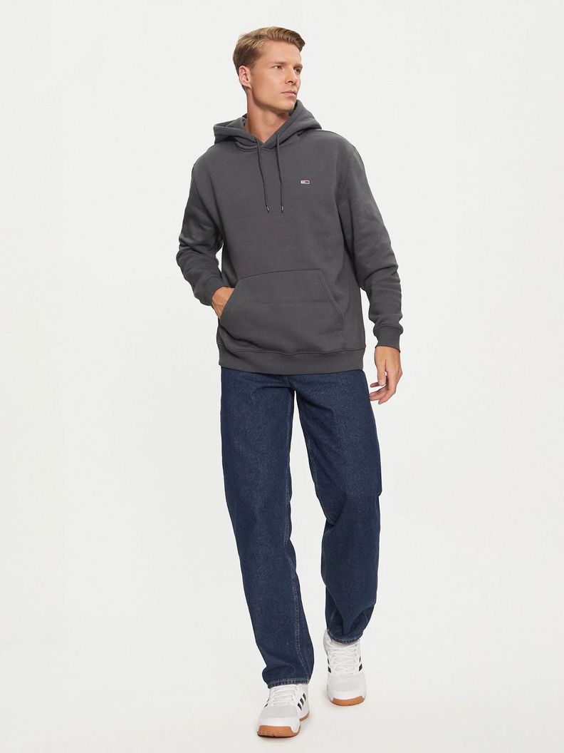 Polerón Hoodie Solid Con Logo Gris Tommy Jeans-1