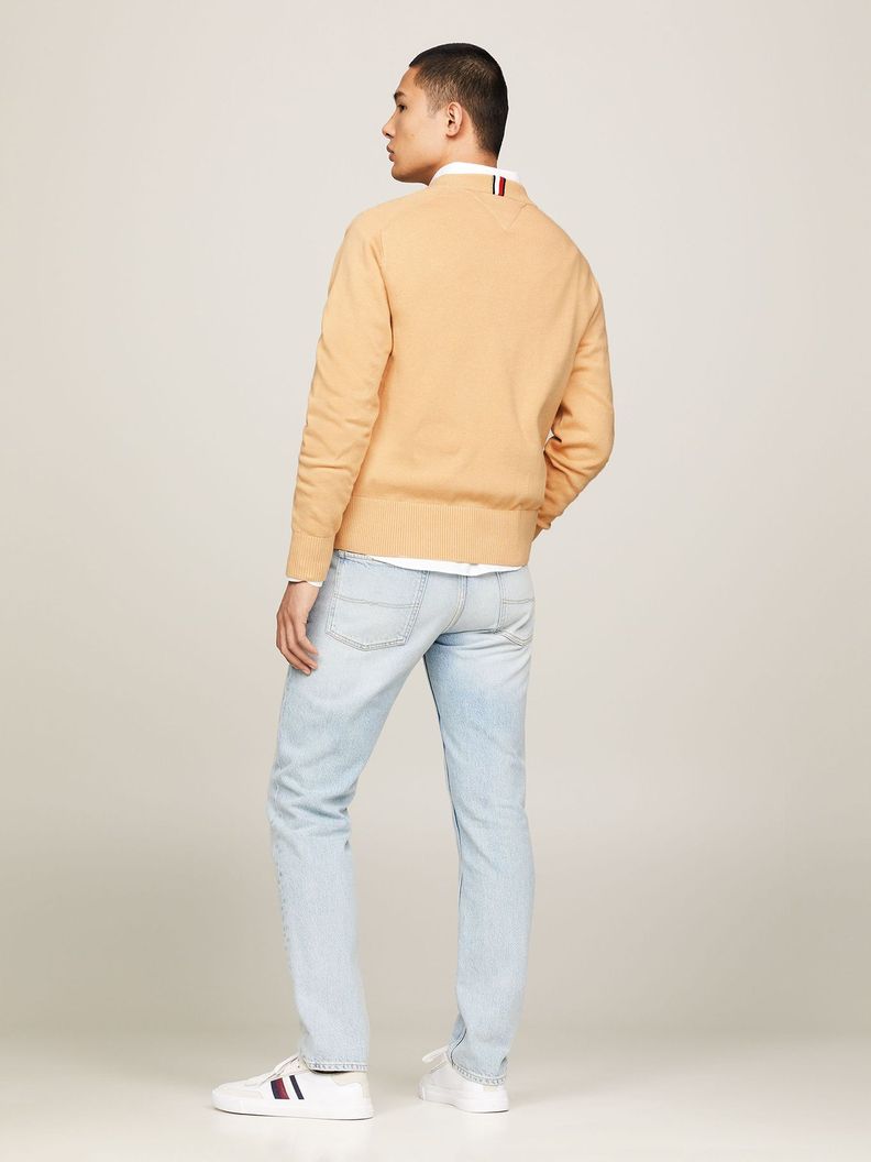 Sweater Relaxed Logo Monogram Beige Tommy Hilfiger-2