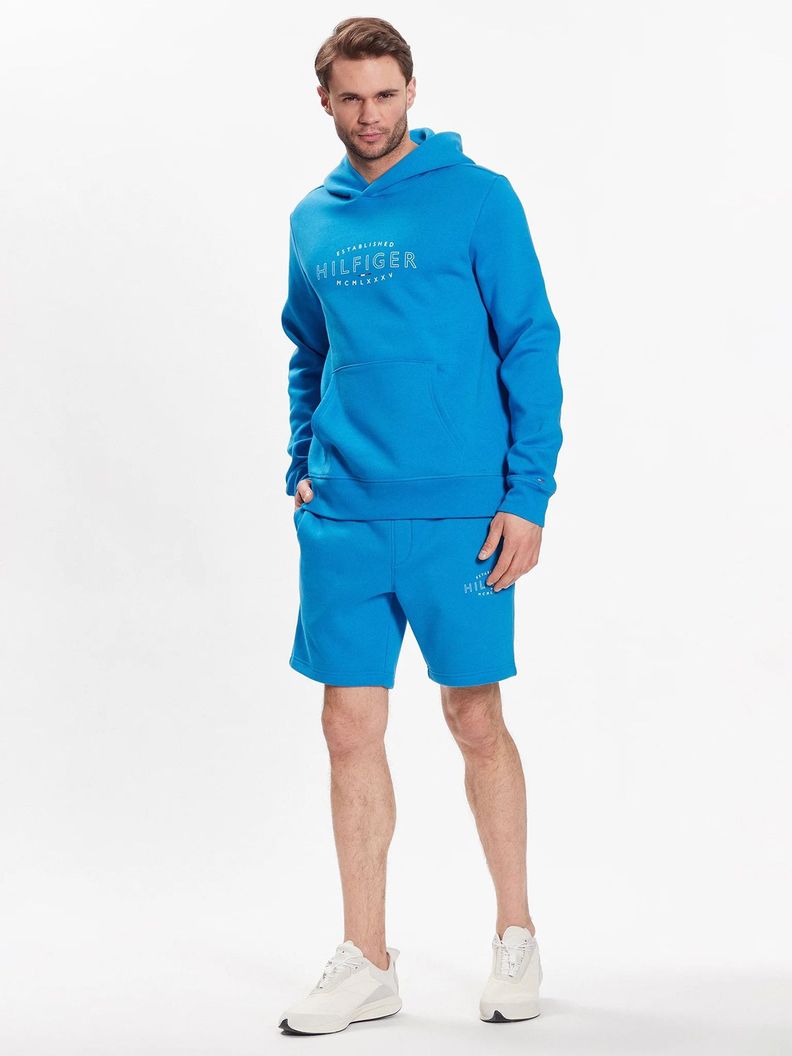 Polerón Hoodie Curve Logo Celeste Tommy Hilfiger-1
