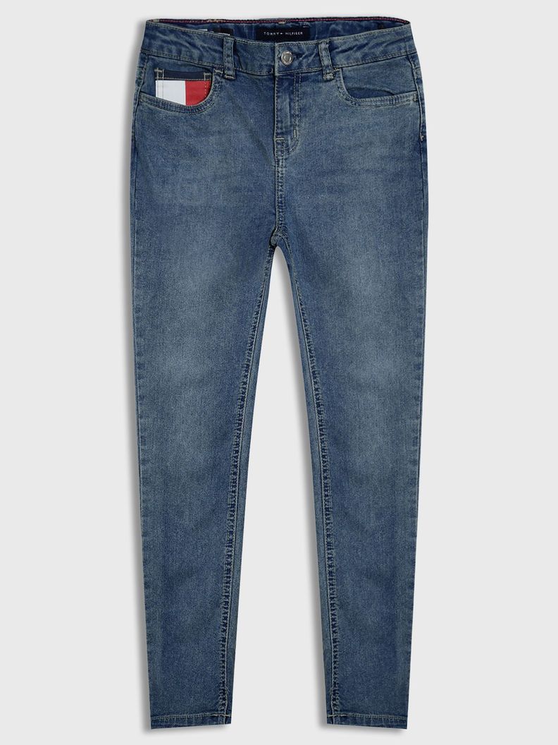 JEANS SKINNY TALLE MEDIO AZUL 490 TOMMY HILFIGER-0