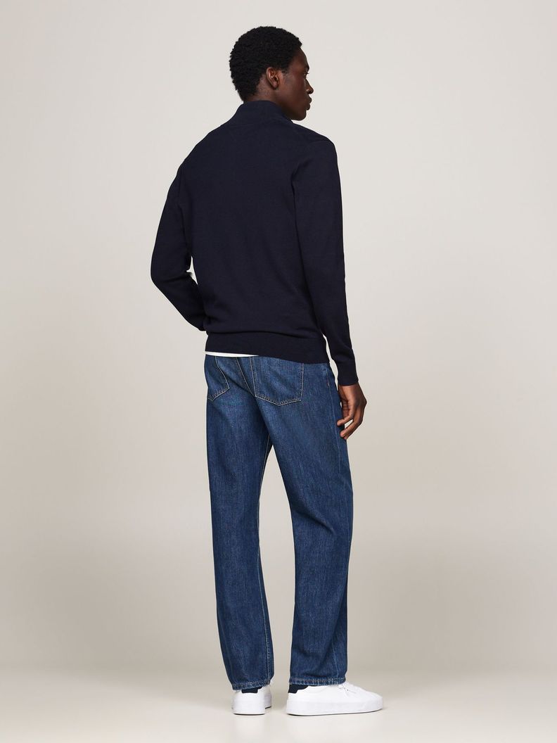 Sweater Essential Cotton Con Cierre Azul Tommy Hilfiger-2
