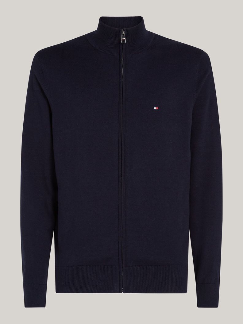 Sweater Essential Cotton Con Cierre Azul Tommy Hilfiger-4