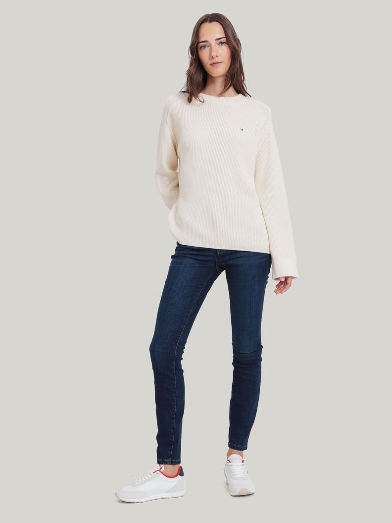 Sweater Relaxed De Manga Raglán Beige Tommy Hilfiger-1