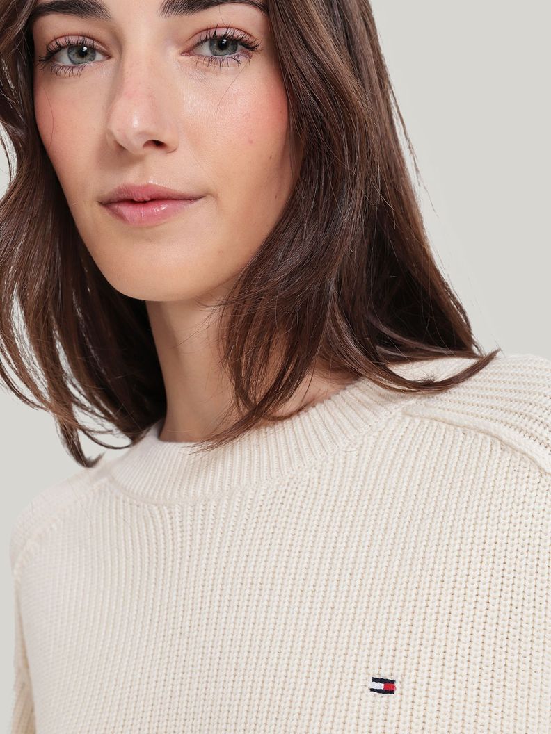 Sweater Relaxed De Manga Raglán Beige Tommy Hilfiger-3