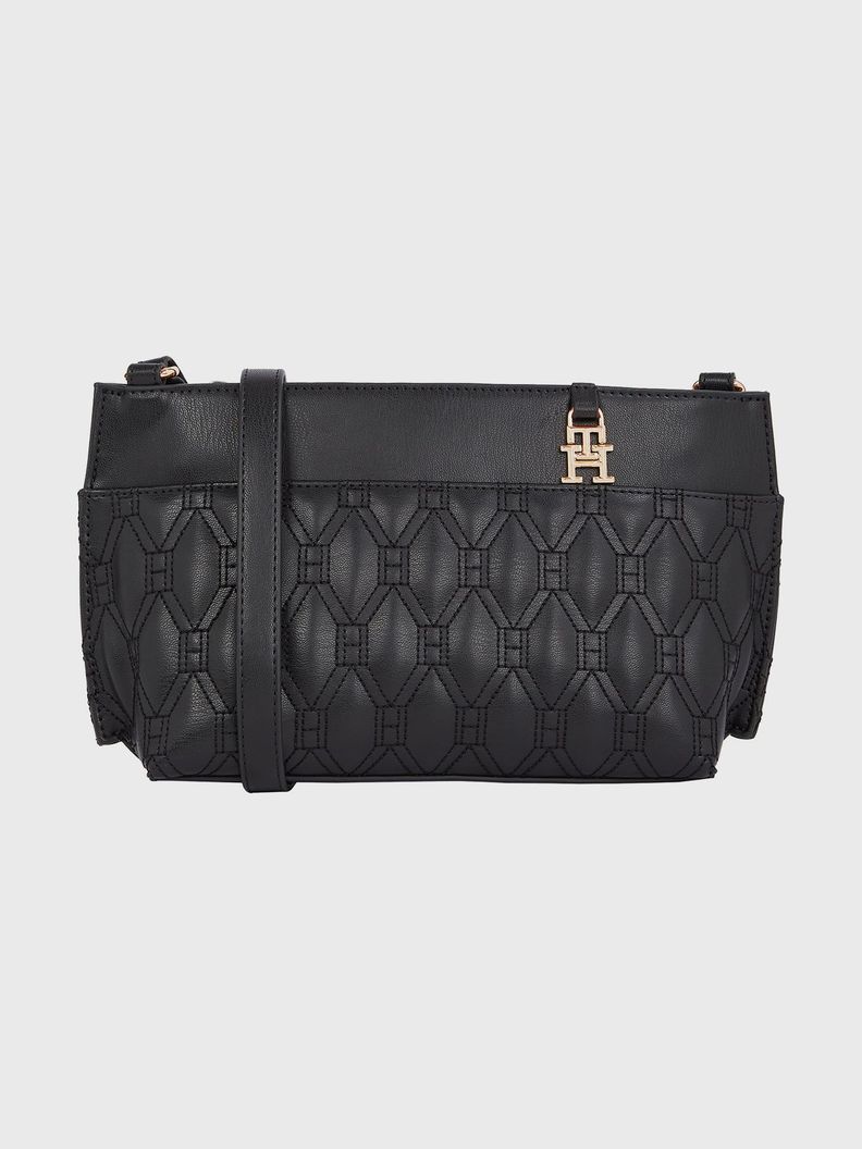 Bandolera Quilting Con Logo Negro Tommy Hilfiger-0