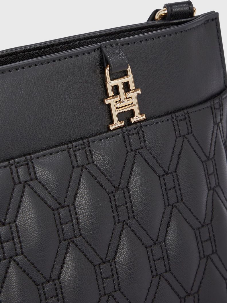 Bandolera Quilting Con Logo Negro Tommy Hilfiger-2