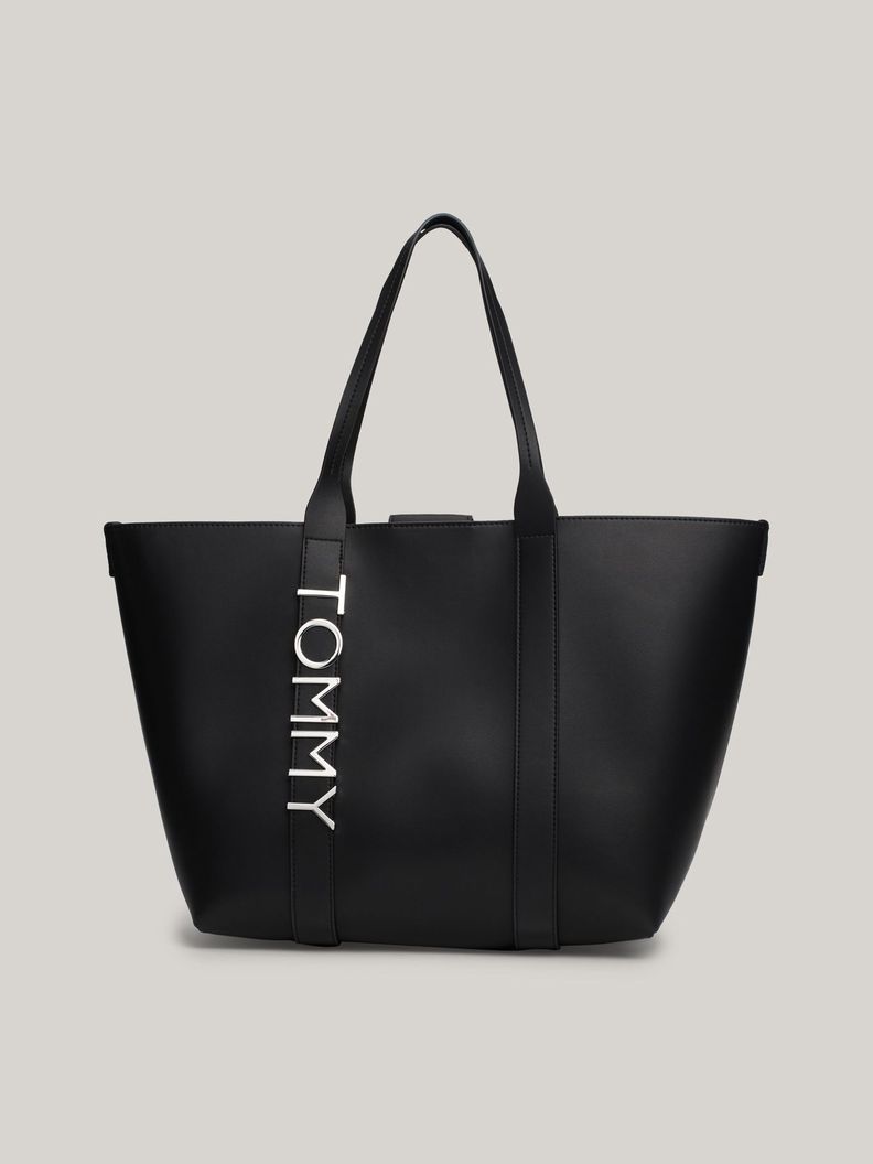 Tote City Con Logo Metálico Negro Tommy Hilfiger-0