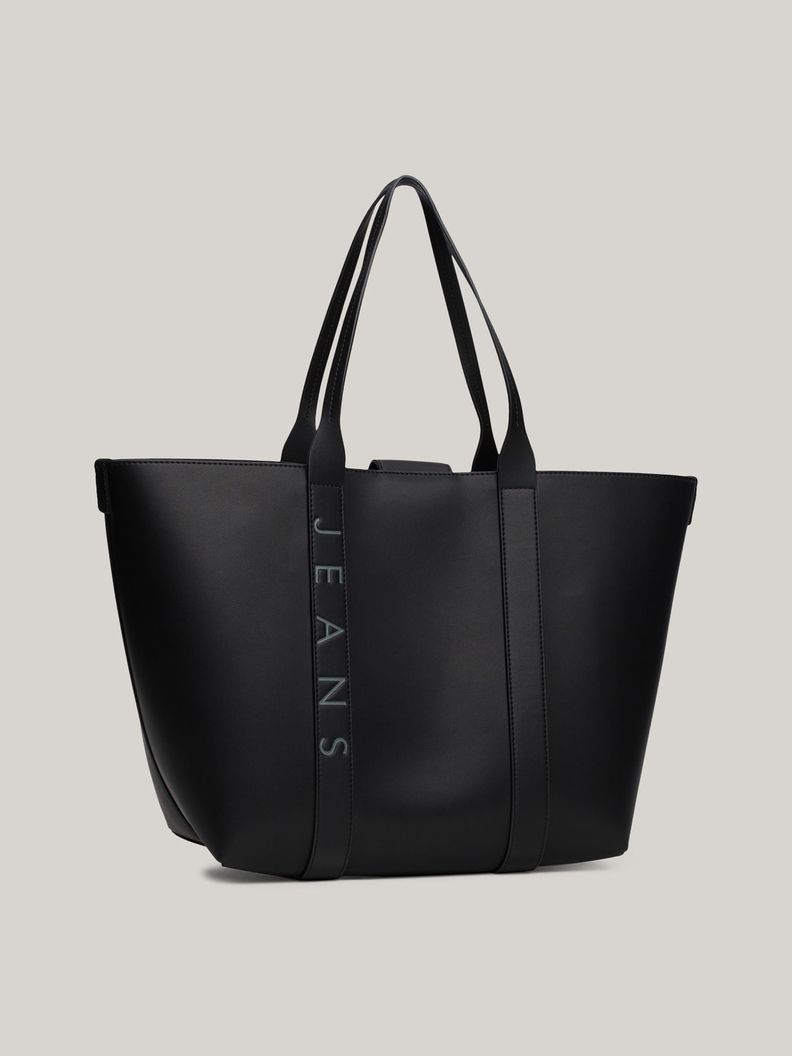 Tote City Con Logo Metálico Negro Tommy Hilfiger-1