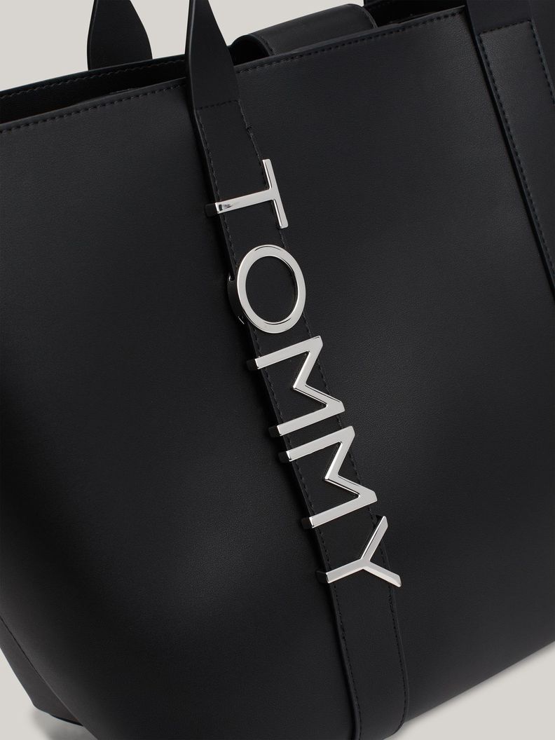 Tote City Con Logo Metálico Negro Tommy Hilfiger-2