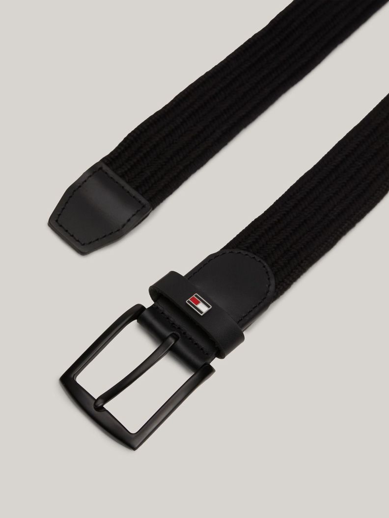 Cinturón Denton Trenzado Elástico Negro Tommy Hilfiger-1