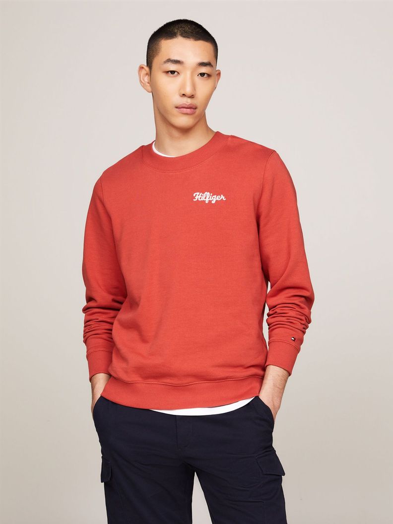 Polerón Con Logo En El Pecho Rojo Tommy Hilfiger-0