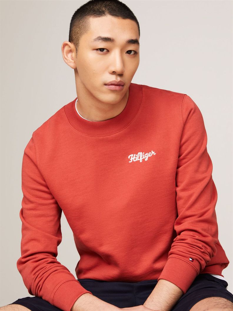 Polerón Con Logo En El Pecho Rojo Tommy Hilfiger-3