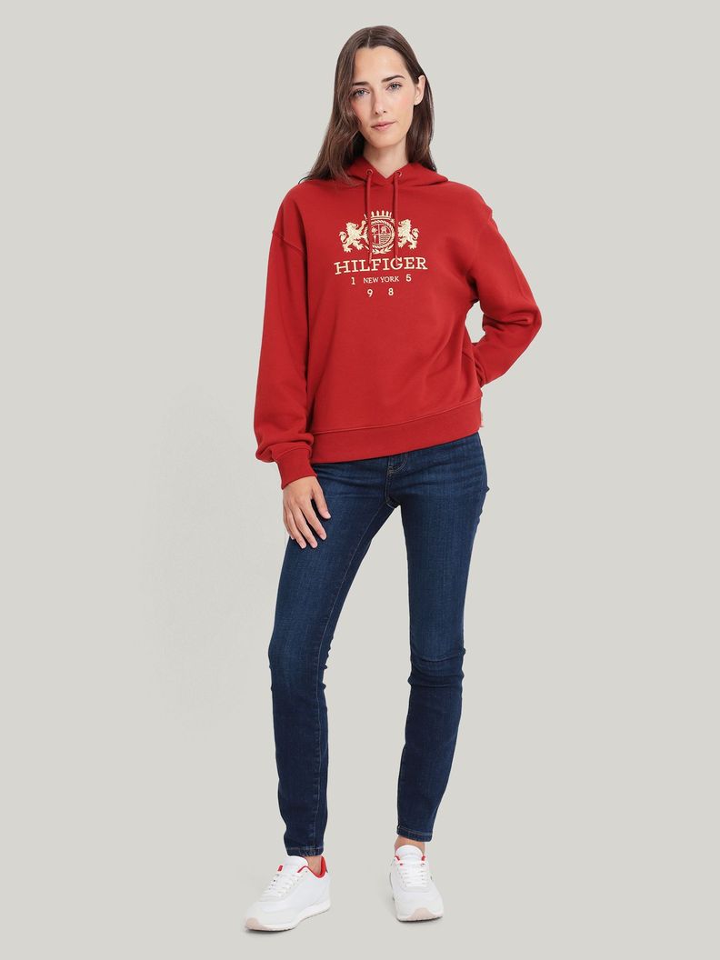 Polerón Hoodie Varsity Crest Rojo Tommy Hilfiger-1