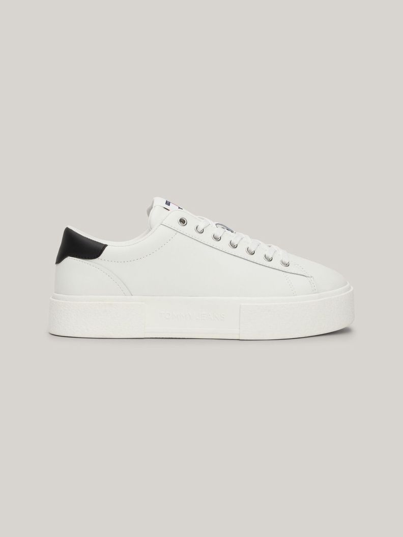 Zapatillas D Plataforma Con Logo Blanco Tommy Hilfiger-4