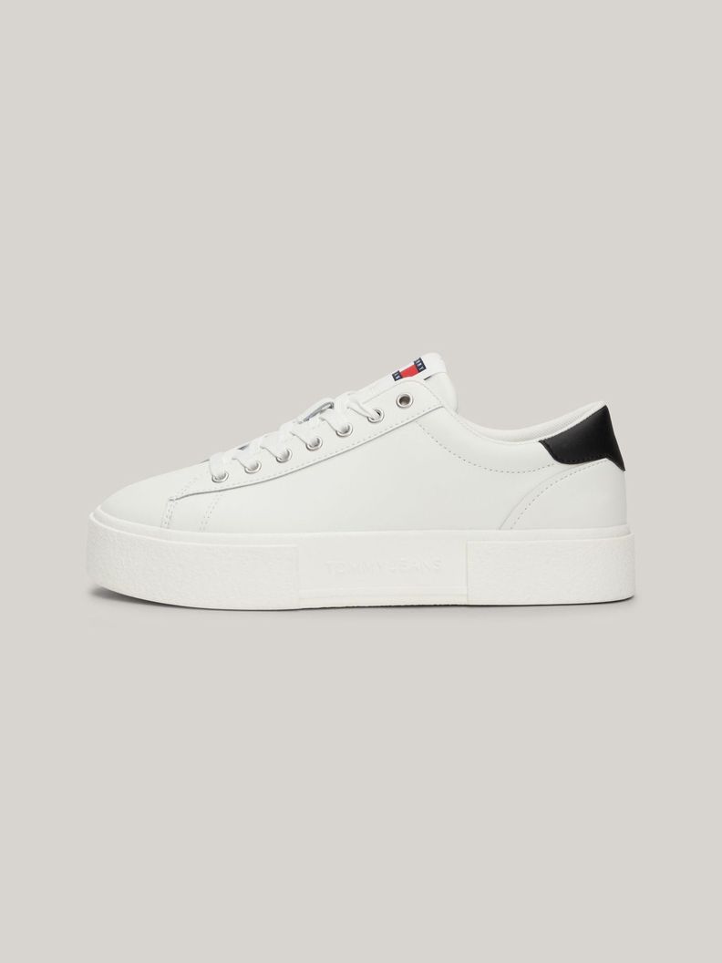 Zapatillas D Plataforma Con Logo Blanco Tommy Hilfiger-5