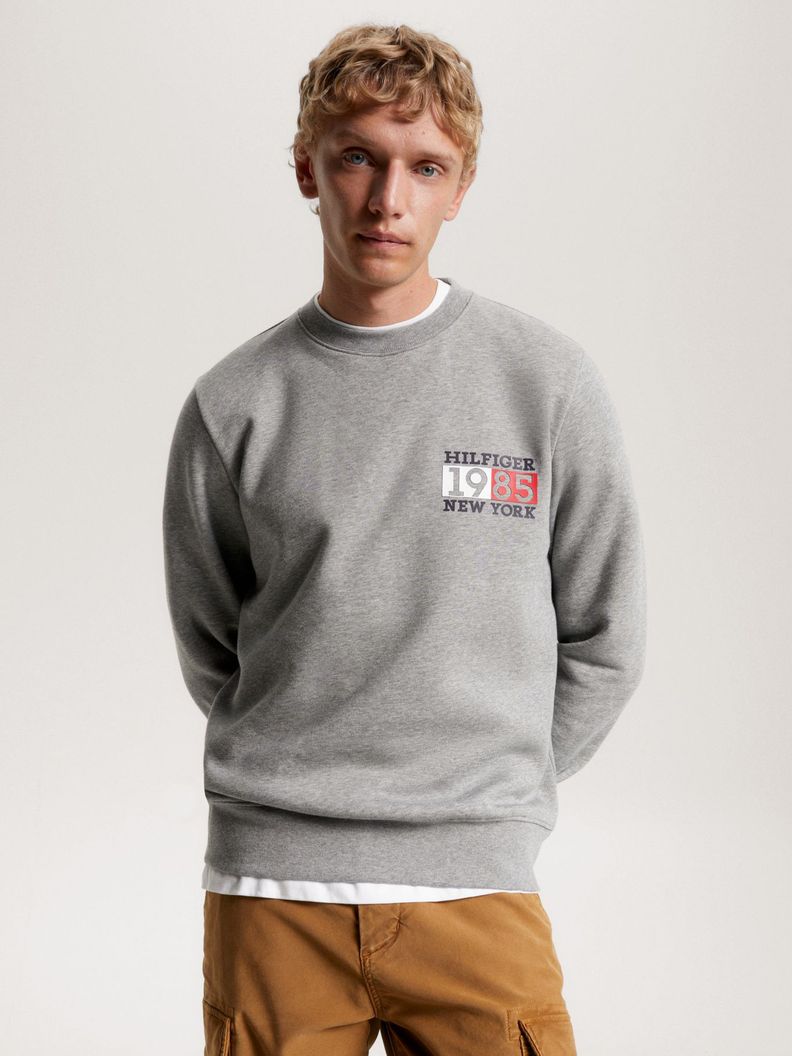 Polerón New York Flag Logo Gris Tommy Hilfiger-0