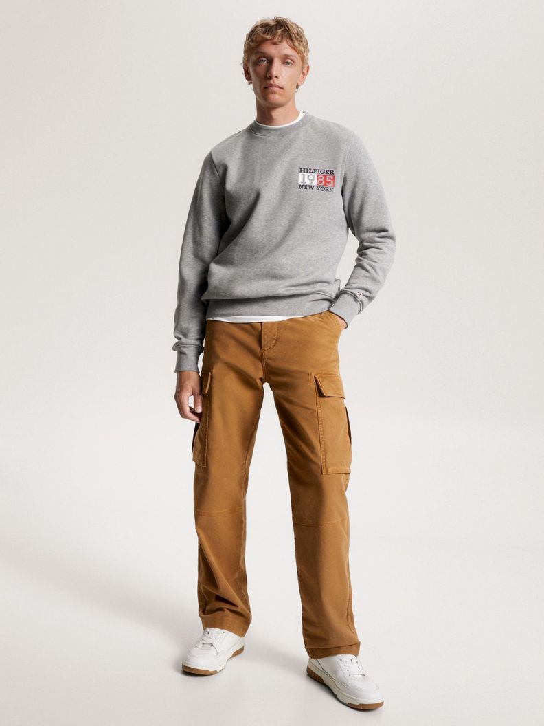 Polerón New York Flag Logo Gris Tommy Hilfiger-1