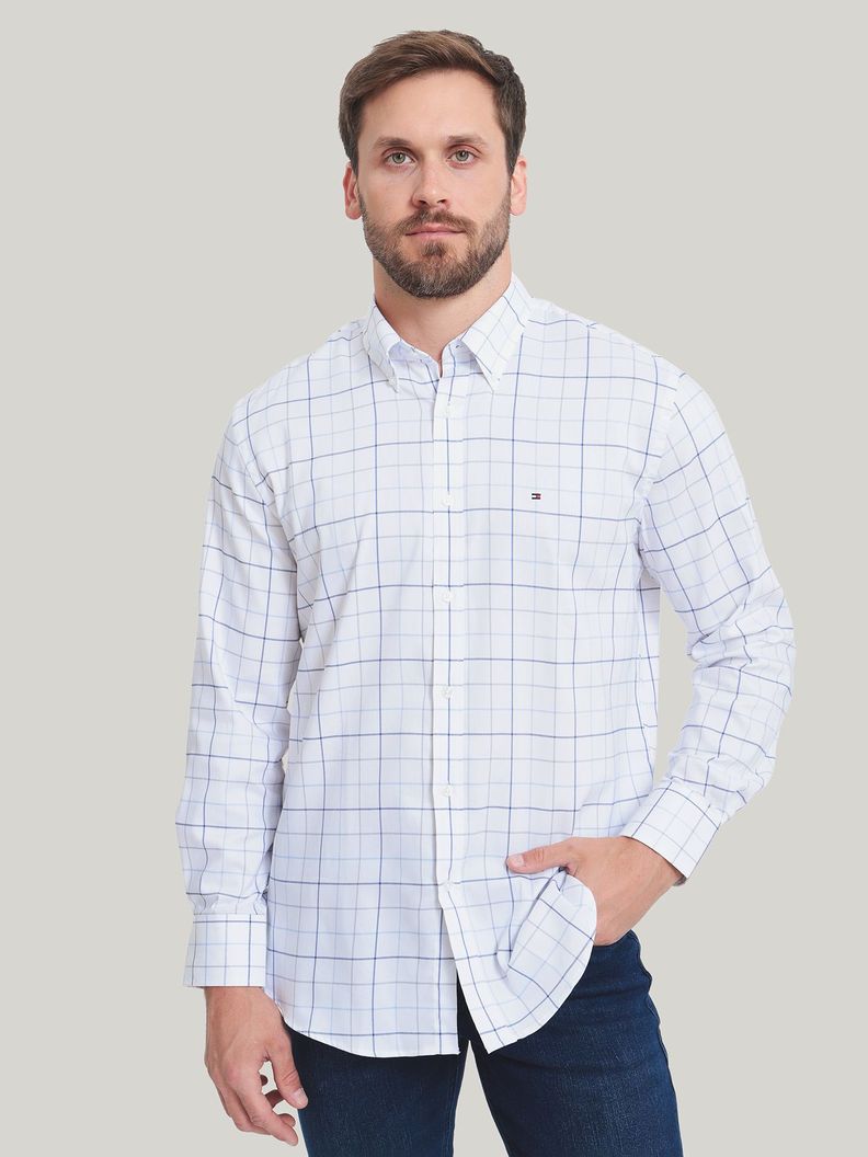 Camisa De Vestir Con Logo Blanco Tommy Hilfiger-0