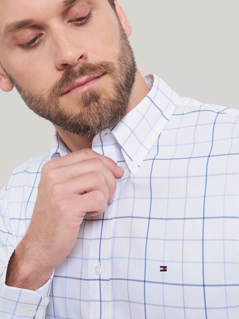 Camisa De Vestir Con Logo Blanco Tommy Hilfiger-1