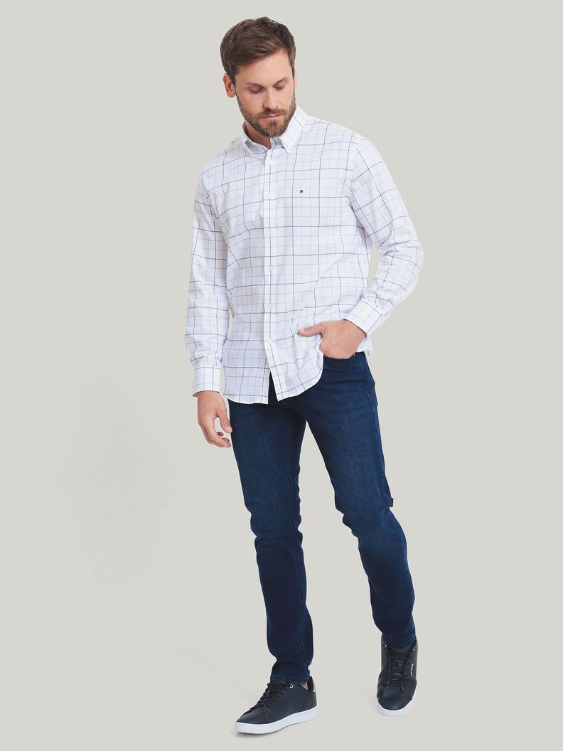 Camisa De Vestir Con Logo Blanco Tommy Hilfiger-2