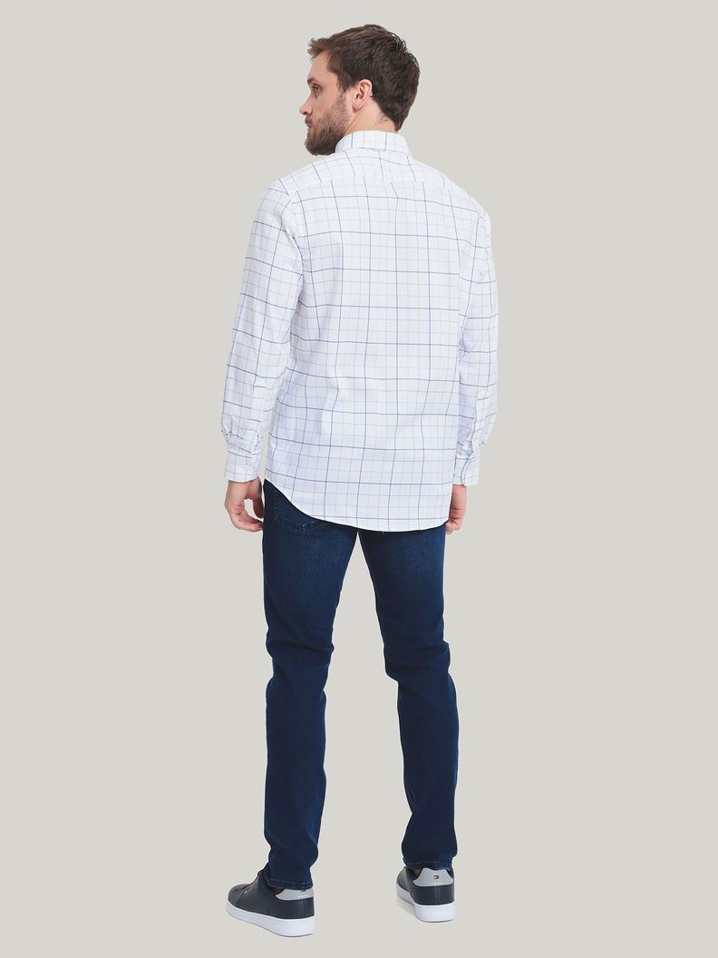 Camisa De Vestir Con Logo Blanco Tommy Hilfiger-3