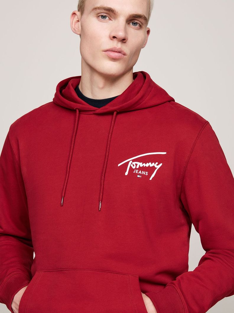 Polerón Hoodie Hombre Distintivo Rojo Tommy Jeans-3