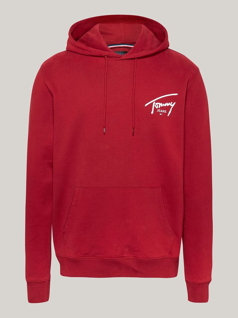 Polerón Hoodie Hombre Distintivo Rojo Tommy Jeans-4