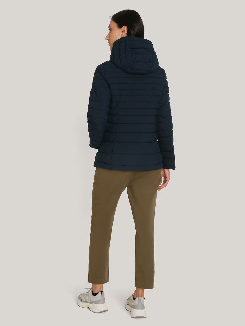 Parka Acolchada Ligera Con Gorro Azul Tommy Hilfiger-2