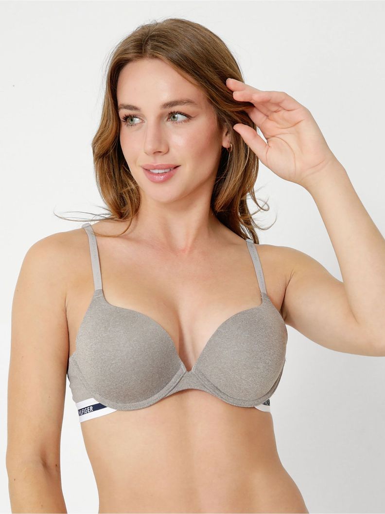 Brassier Micro Push Up Con Logo Gris Tommy Hilfiger-0