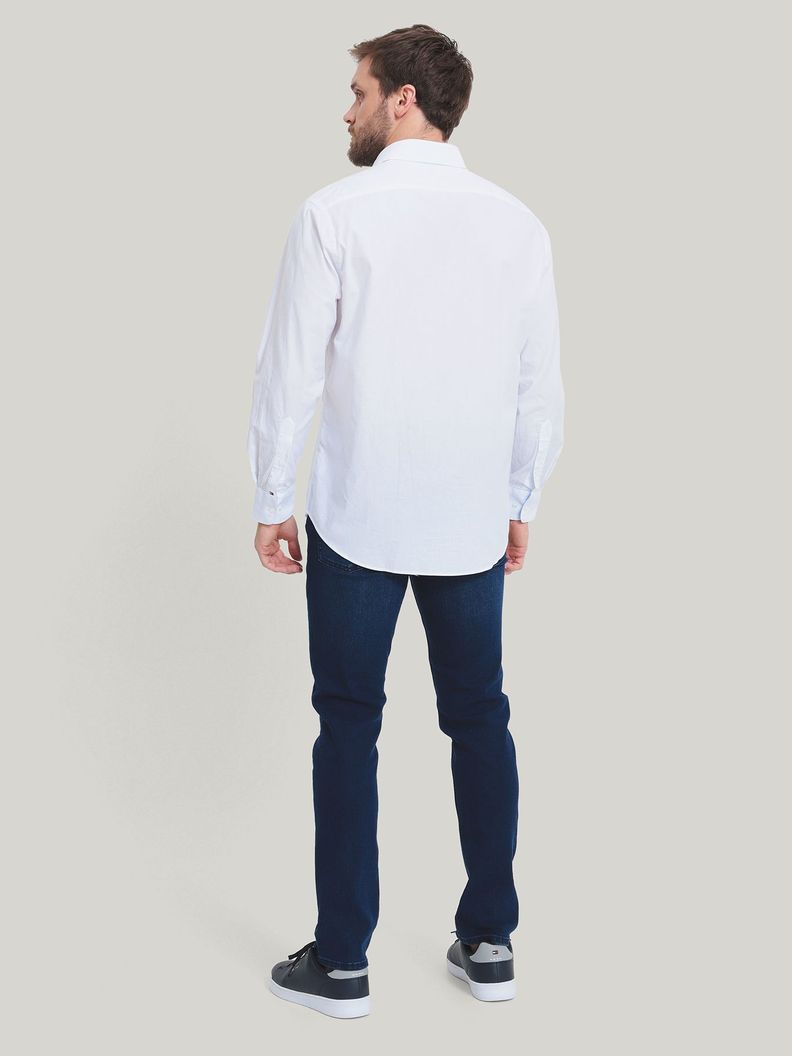 Camisa De Vestir de Logo Blanco Tommy Hilfiger-3