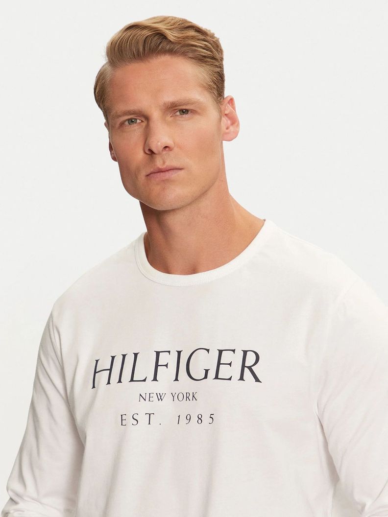 Polera Solid Con Logo Regular Fit Blanco Tommy Hilfiger-3