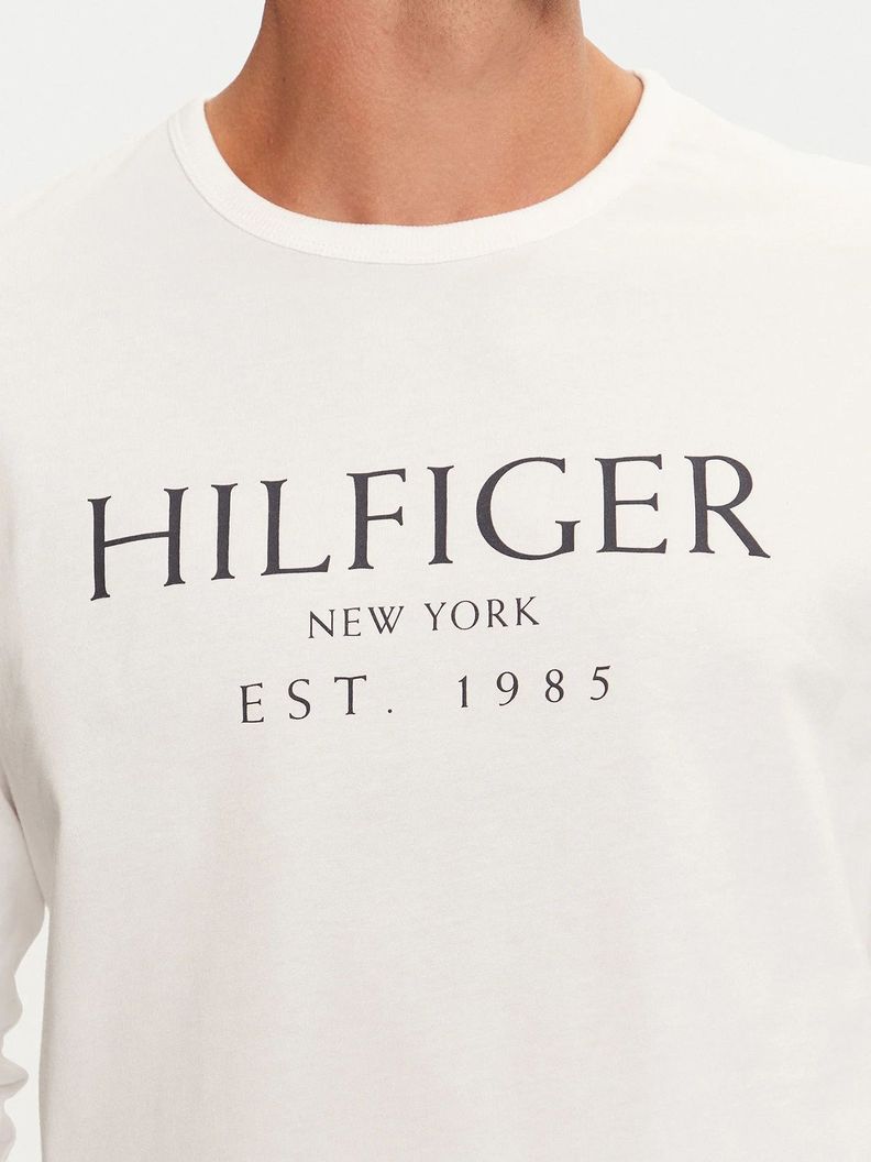 Polera Solid Con Logo Regular Fit Blanco Tommy Hilfiger-4