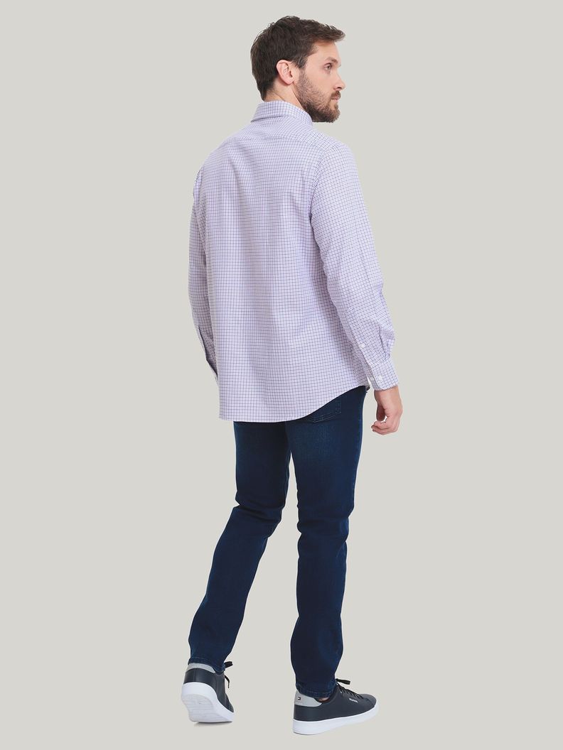 Camisa De Vestir Algodón Logo Multicolor Tommy Hilfiger-3