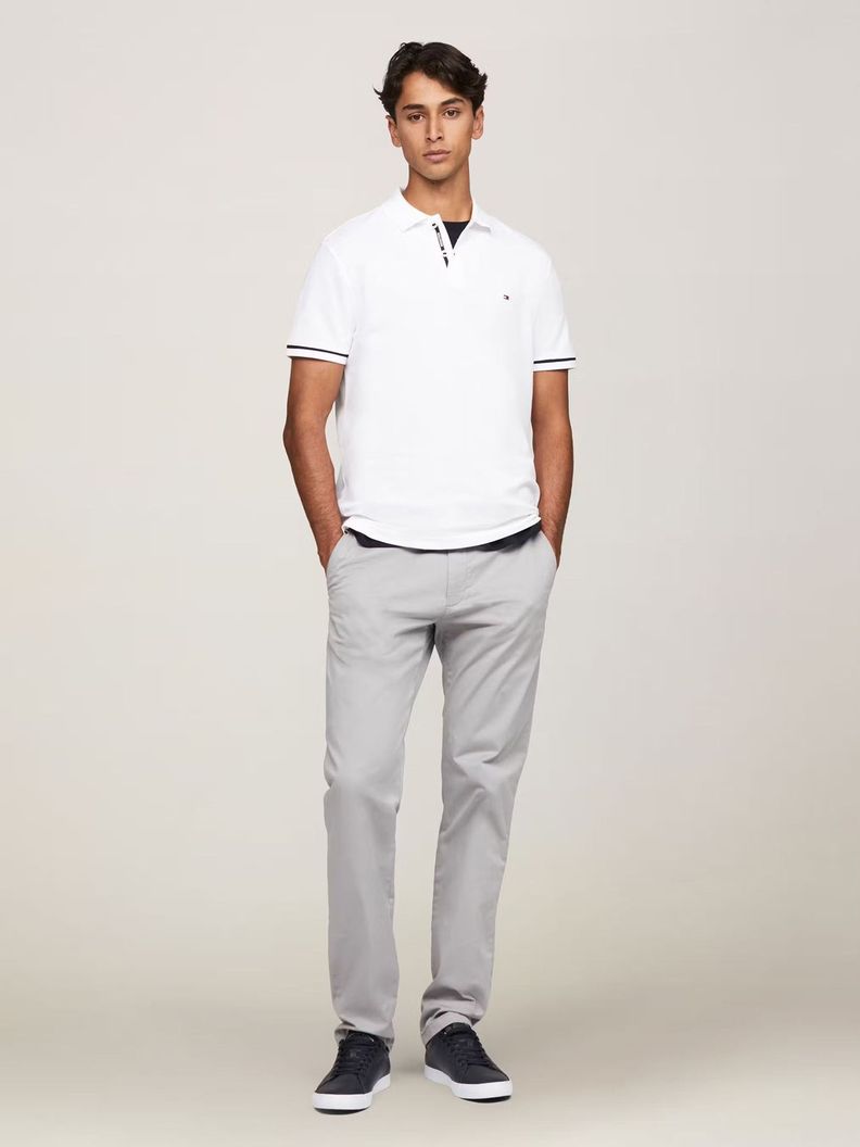 Polo Under Placket Regular Fit Blanco Tommy Hilfiger-1