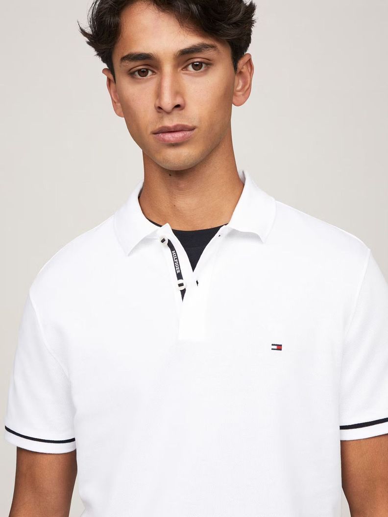 Polo Under Placket Regular Fit Blanco Tommy Hilfiger-3