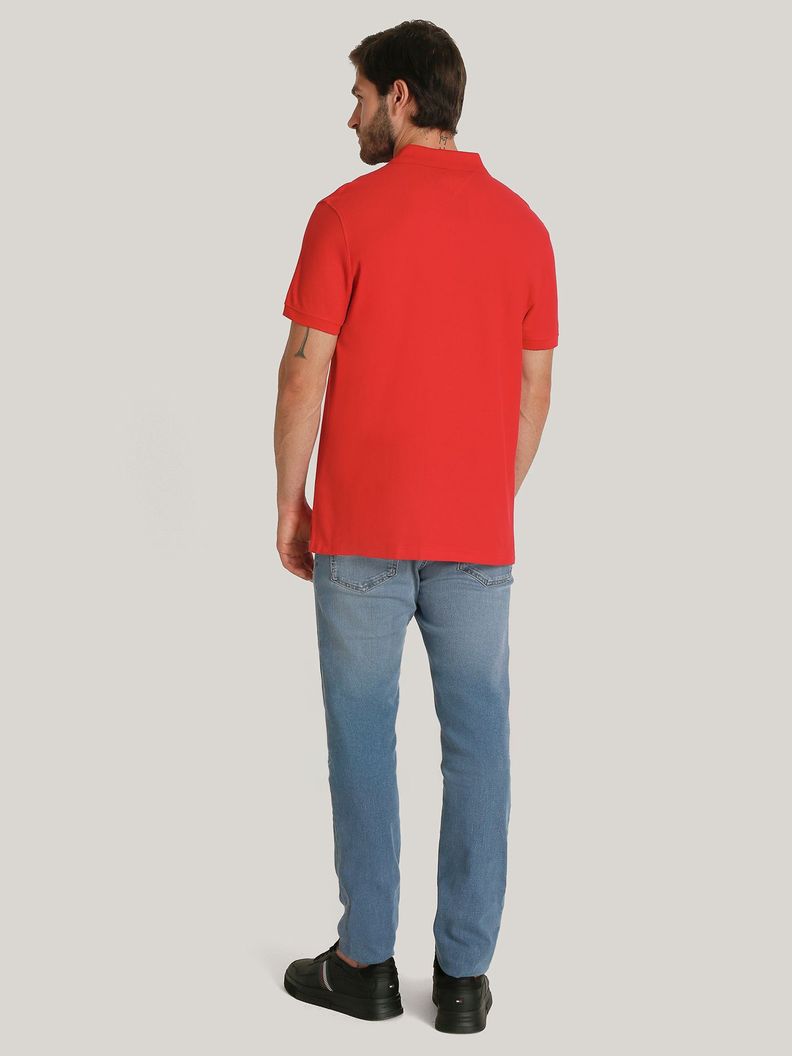 Polo Corte Logo Regular Vertical Rojo Tommy Hilfiger-2