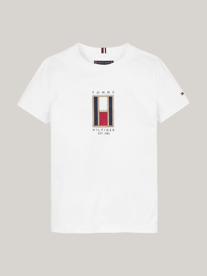 Polera Con Logo Bandera Bordado Blanco Tommy Hilfiger-4