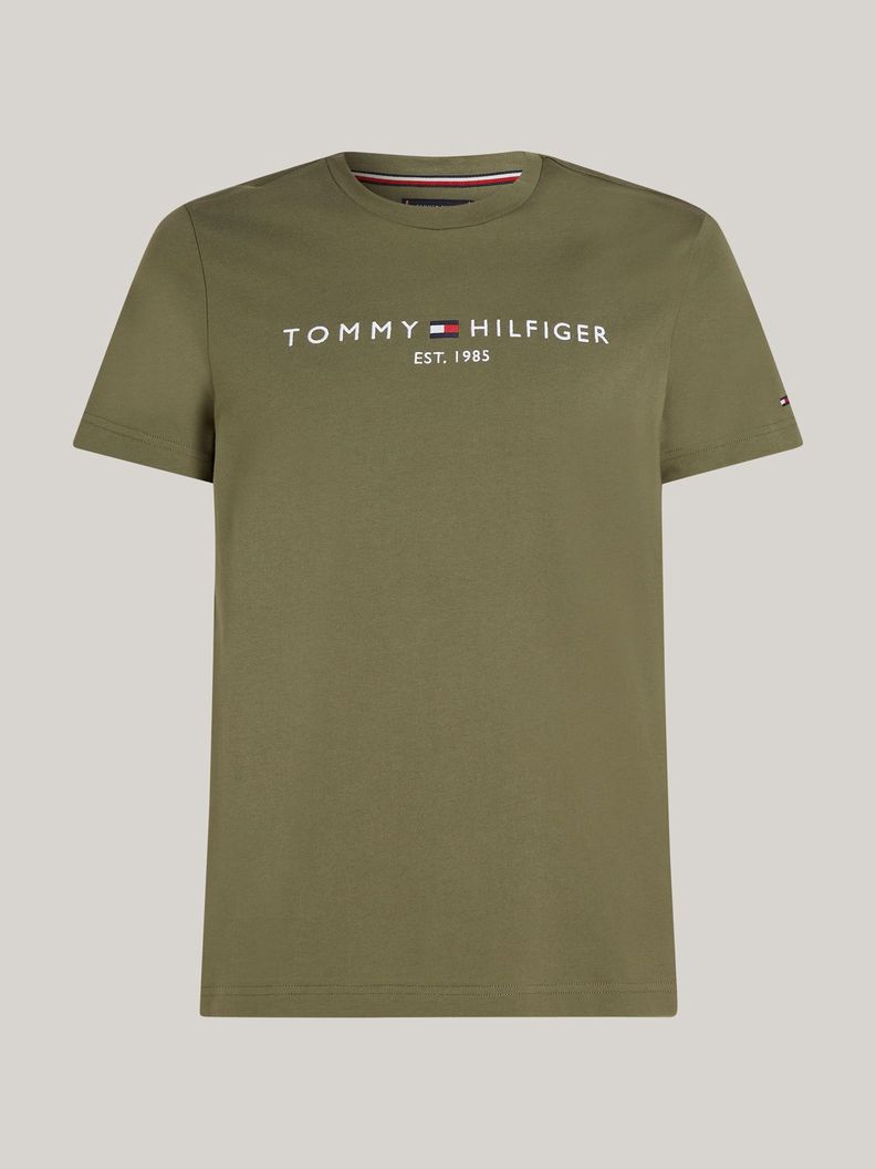 Polera Cotton Con Logo Slim F Verde Tommy Hilfiger-4