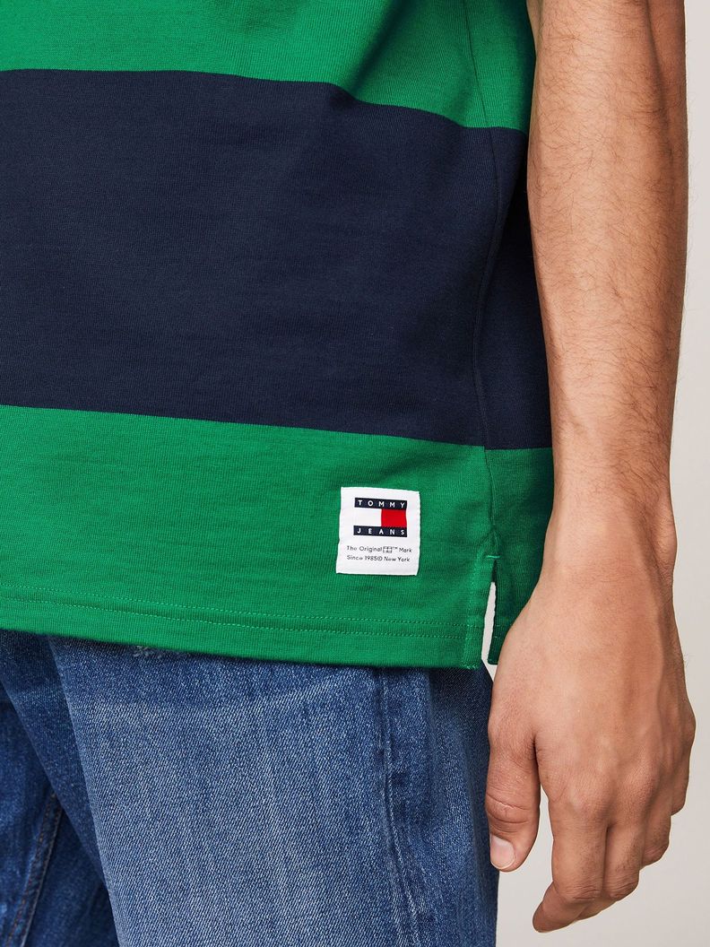 Polo Rugby Classics Con Logo Verde Tommy Jeans-3