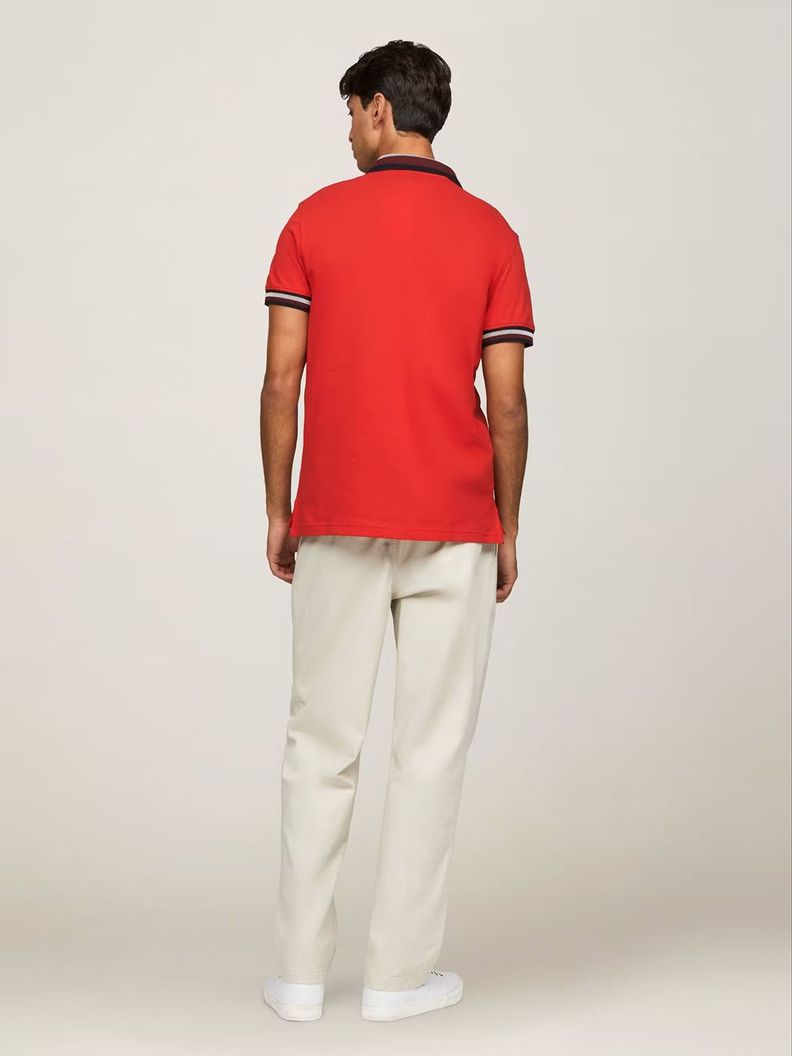 Polo Two Tone Con Logo Regular Fit Rojo Tommy Hilfiger-2