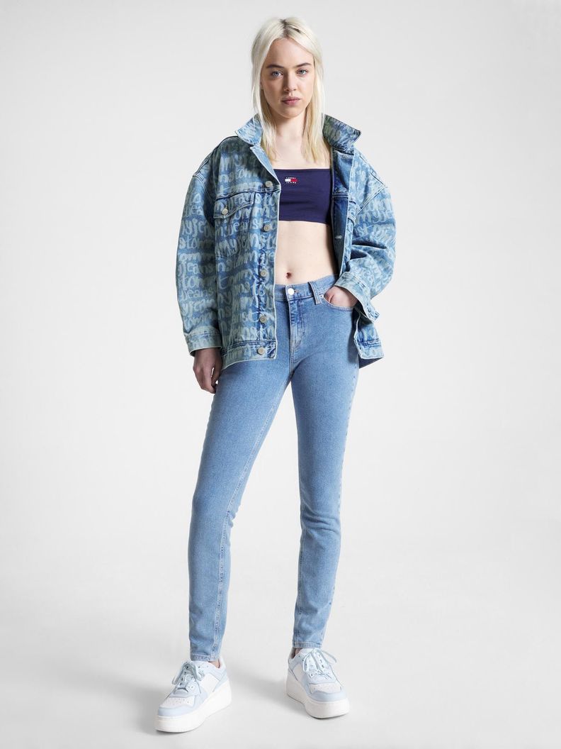 Jeans Mujer Skinny Talle Medio Azul Tommy Jeans-0