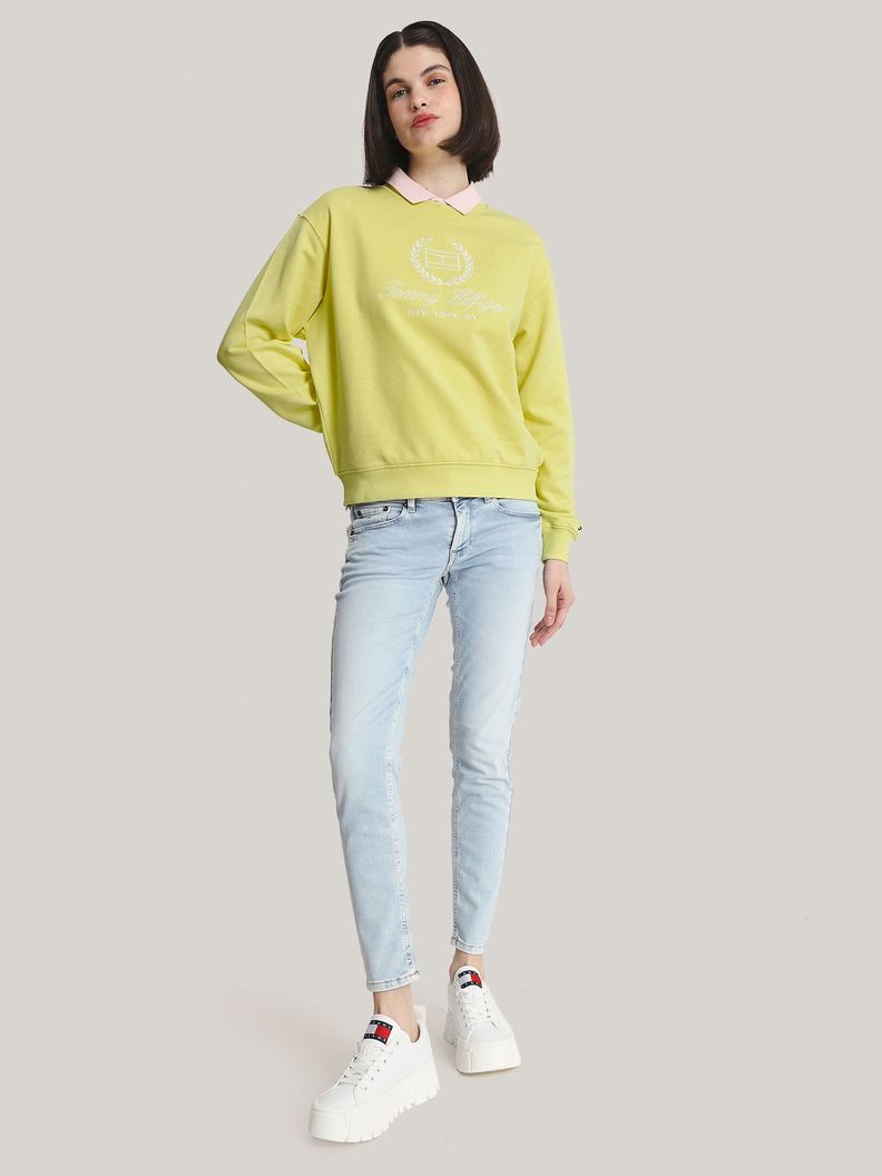 Polerón Logo Flag Regular Fit Amarillo Tommy Hilfiger-1