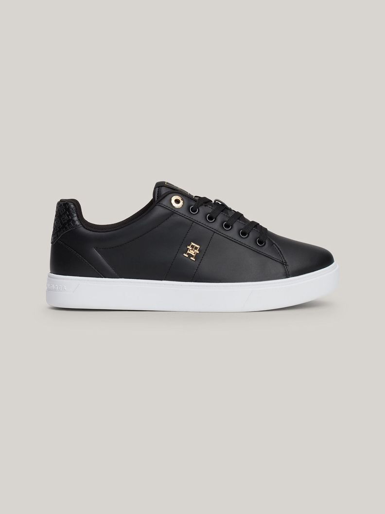 Zapatilla Cuero Essential Monogram Negro Tommy Hilfiger-4