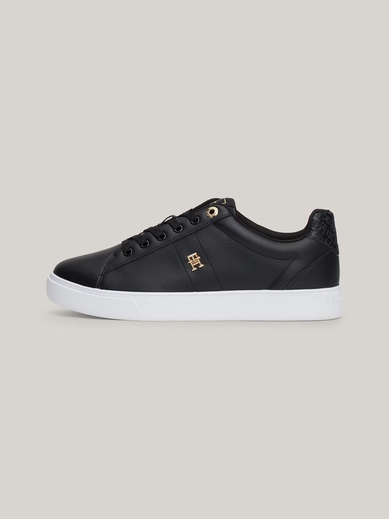 Zapatilla Cuero Essential Monogram Negro Tommy Hilfiger-5