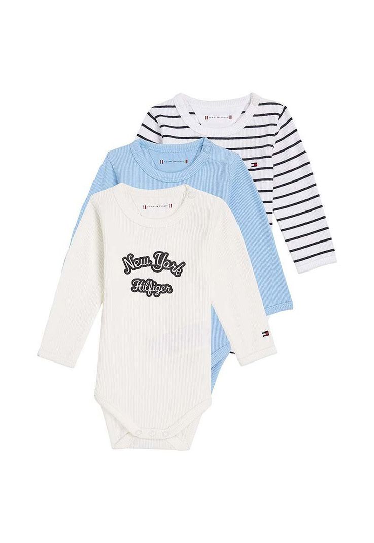 Pack De Niño 3 Bodies Varsity Multicolor Tommy Hilfiger-0