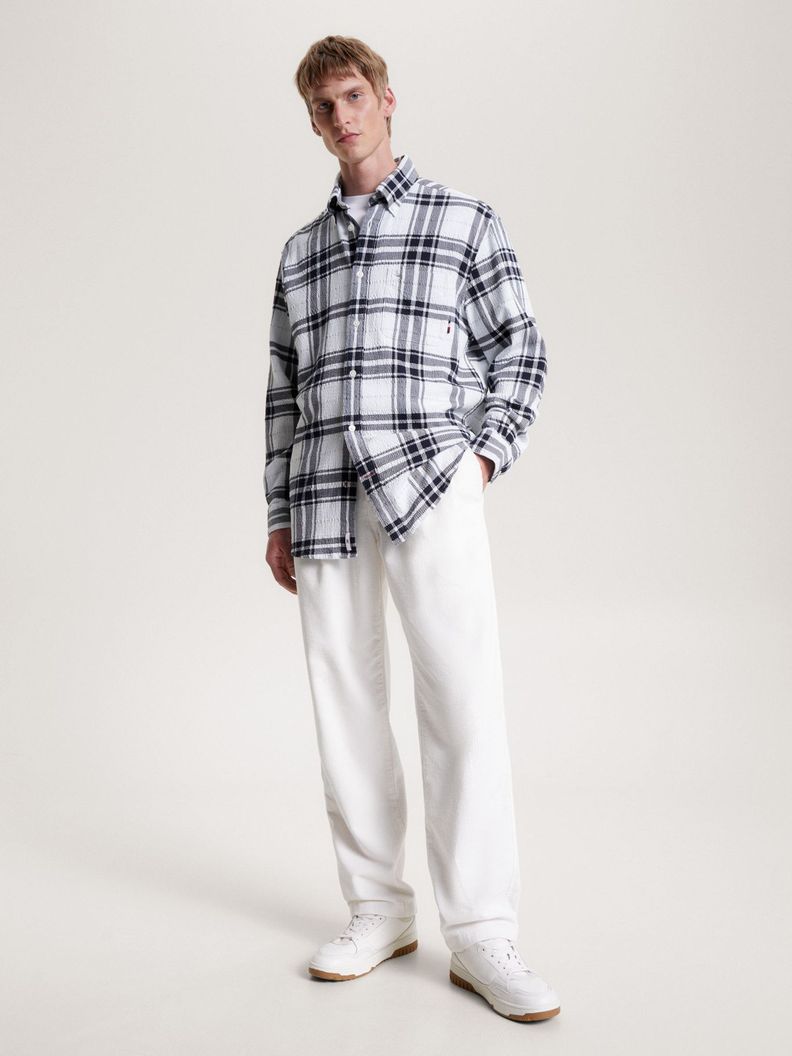 Camisa A Cuadros Escoceses Blanco Tommy Hilfiger-1