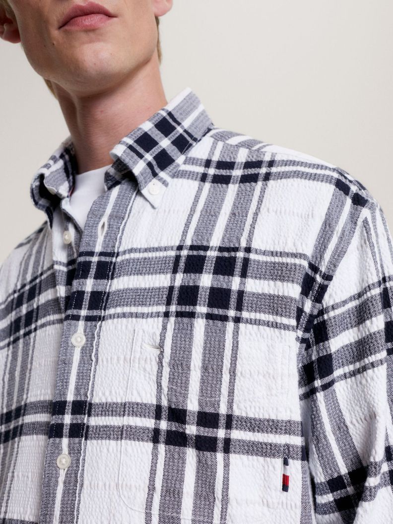 Camisa A Cuadros Escoceses Blanco Tommy Hilfiger-3